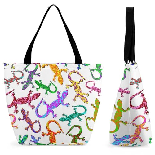 Sac à bandoulière femme lézard coloré fini le manque de place en voyage et shopping