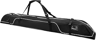 MOPHOEXII Ski Bag, Single Ski Bag for Travel 600D Polyester Water-Resistant with Adjustable Shoulder Strap for Snow Gear, ...