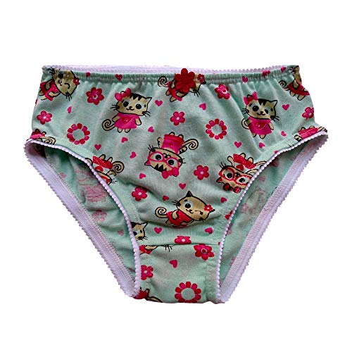 Kit 12 Peças Calcinha Infantil P Estampada Em Algodão Modelo Básico Sortidas