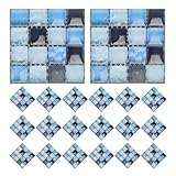 FIXOSHEE Wasserfeste Selbstklebende Fliesenaufkleber 30 Stück Robustes Material für Wohnräume und Geschäftsräume Einfache Montage ohne Werkzeug