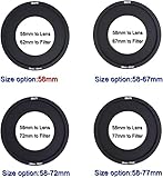 SIOTI 100mm Square Z Series Metal Adapter Ring only Metal Modular Filter Holder (58-62mm)