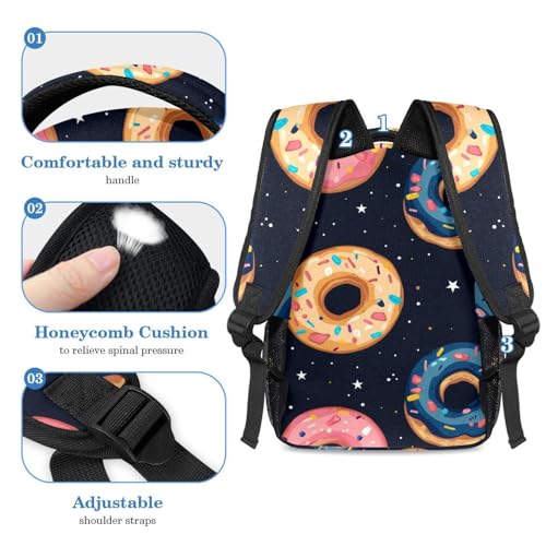 Sac à dos et trousse à crayons donuts galaxie grand format - 4