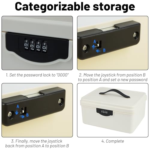 Caja de almacenamiento de medicamentos con cerradura digital de 4 dígitos 5
