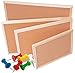 Produktbild Pinnwand Korkwand - 30 x 60 cm + 50 Stück Pinnwandnadeln - Naturkork und Kiefer Holzrahmen - Korktafel - Korkpinnwand - Memoboard - Pinnnadeln - weitere Größen wählbar