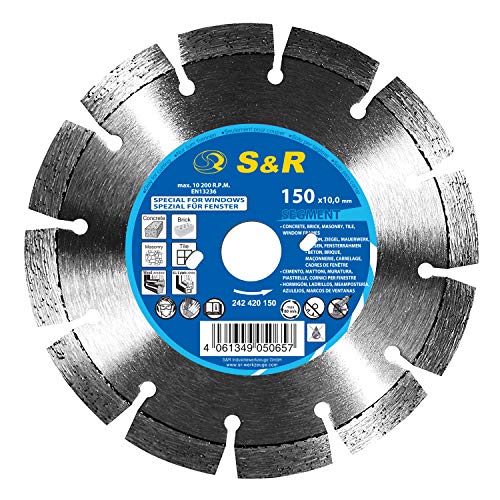 Disco Corte Diamantado 150 x 2,2 mm para fresar Ventanas y Puertas para BEPO, Corte en seco de Madera, Aluminio, Mamposteria