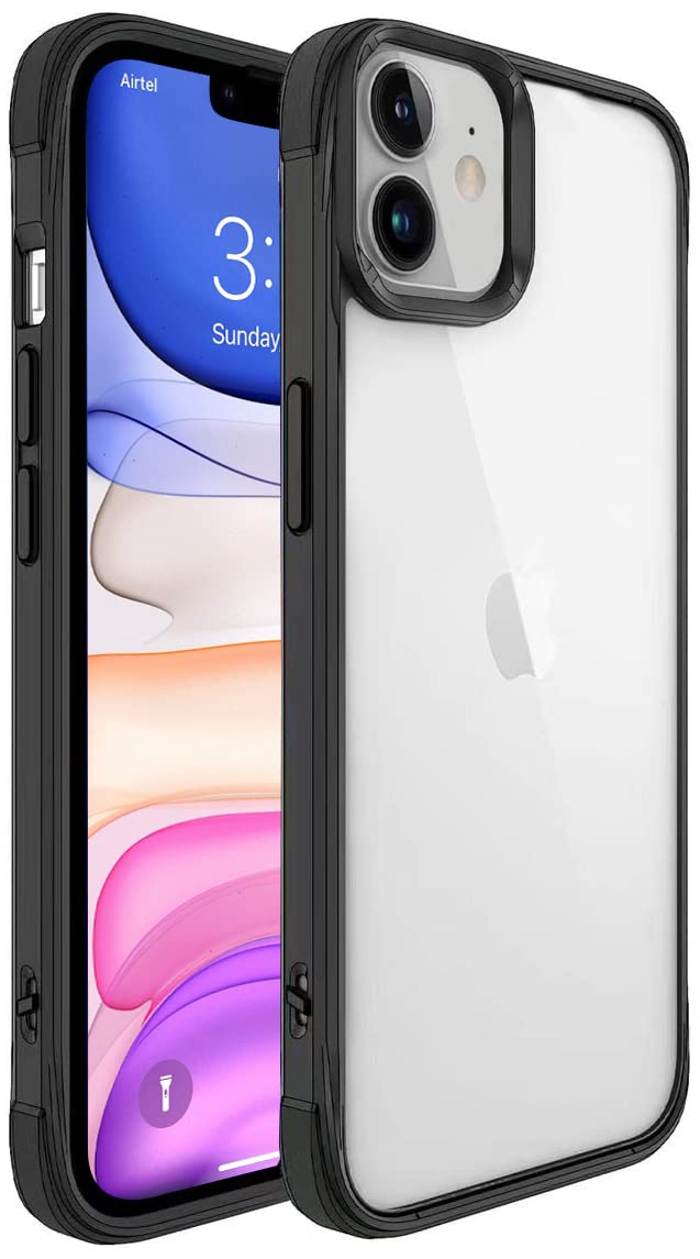 EGOTUDE Back Cover For iPhone 11 ( TPU+PlasticBlack ) Amazon.in