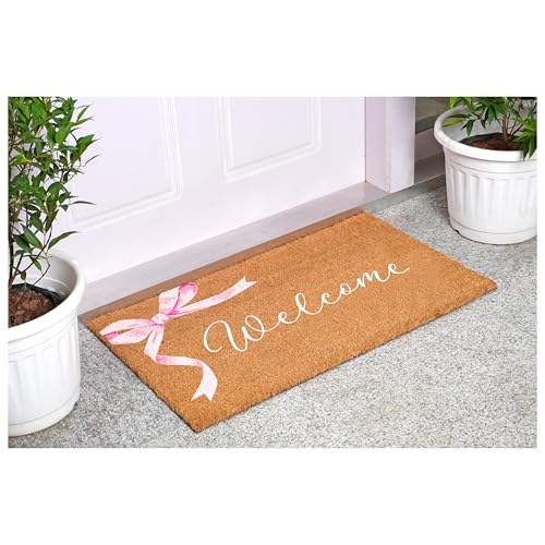 Calloway Mills Pink Bow Welcome Doormat (24" x 36") by Calloway Mills - Used condition - Image 2