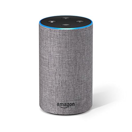 Echo (2nd Generation) - Smart speaker with Alexa - Heather Grey Fabric