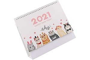 VOSAREA 2021 Cat Desk Calendar Funny