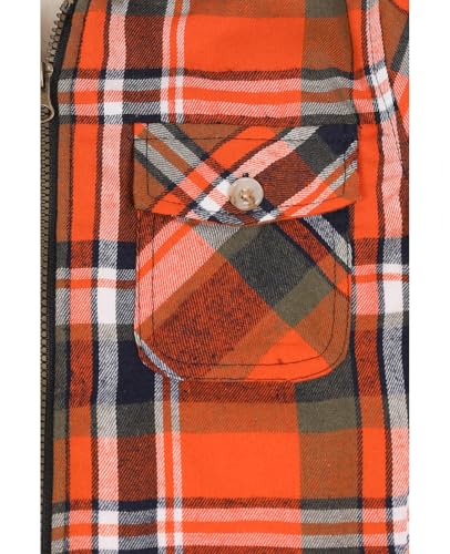 Image of ZENTHACE Boys Sherpa Fleece Lined Flannel Jacket