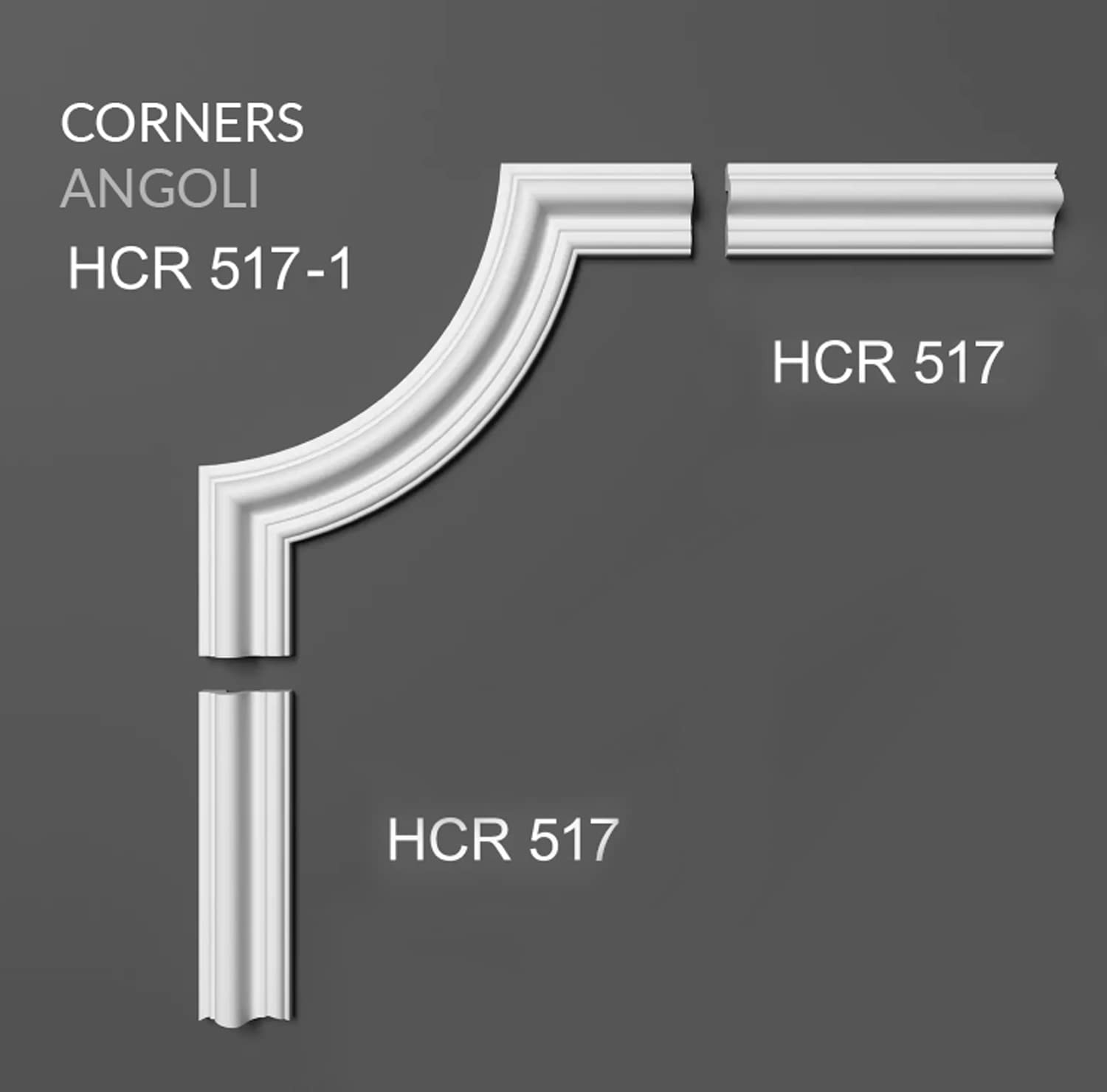 Cornici boiserie per parete, 12 metri, in duropolimero bianco robusto (meglio del polistirolo e gesso), da applicare a muro, 12 pezzi da 1 metro (HCR517 (cornici 12pz)