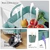 3 Tier Green Metal Rolling Cart with Lockable Wheels and Handle, 3 Tiered Utility Storage Organizer Carts for Teachers, Arts, Craft, Snack, Book, Bedside, Nursery, Cleaning Supplies, Easy Assembly #4