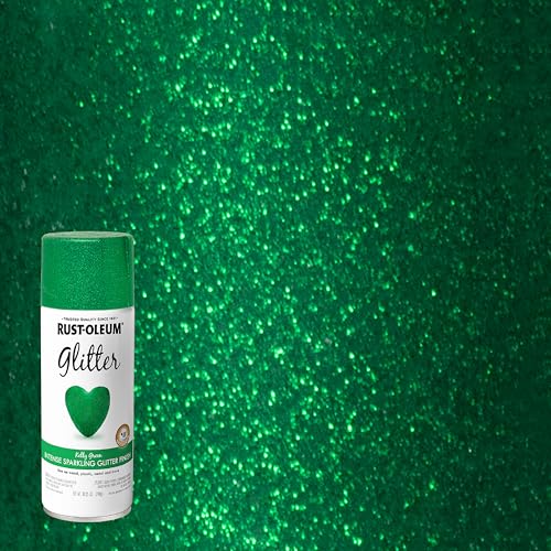 Image of Rust-Oleum 277781 Specialty Glitter Spray Paint, 10.25 Oz, Kelly Green