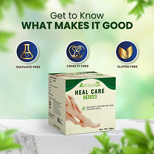 Image of ARTESIAN Artesian Heal Care Cream For Heel Repair, Ayurvedic Foot care cream With Benefits Of Aloe Vera - 50 Gram