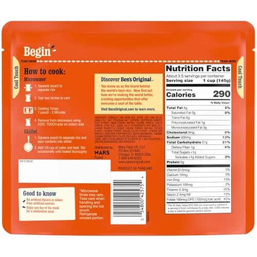 BEN'S ORIGINAL READY RICE Roasted Chicken Flavored Family Size Rice, Easy Dinner Side, 17.3 oz Pouch (Pack of 6) image 2