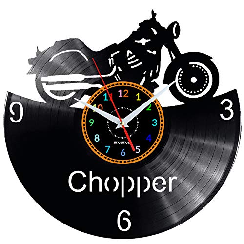 Horloge murale chopper motor vinyle pour remplacer une déco murale vide - 2