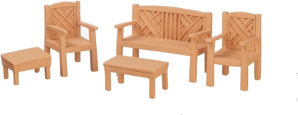 Melody Jane Dollhouse Garden Patio Furniture Set Suite 1:24 Half Inch Scale