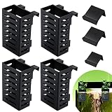 4 Packs Aquarium Plant Holder Hanging Aquarium Planter with Three Size Hooks Aquarium Decorations Ac