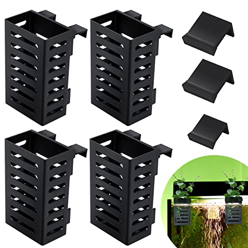 4 Packs Aquarium Plant Holder Hanging Aquarium Planter With Three Size Hooks Aquarium Decorations Accessories For Fish Tank Potted Live Aquarium Plants #TOP17