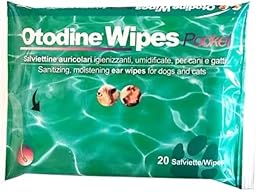 Generico OTO-Dine Wipes Pocket 20 salviettine Auricolari igienizzanti e umidificate per Cani e Gatti