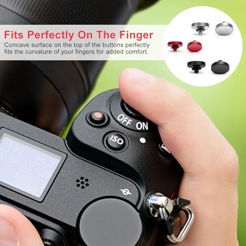 TMZELOA 3-Teiliger Konkaver Auslöser aus Aluminiumlegierung, Auslöser Aluminiumlegierung Konkaver Auslöser Knopf Camera Shutter Button Kompatibel mit Fujifilm X100VI X-T30 X-T20 X-T10 X-T5 X-T4 X-T3