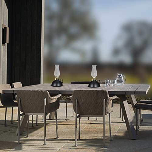 Spuik Oil Lamp Lantern Metal Glass Oil Lamps For Indoor Use Warm Home Mood Decor Lighting Kerosene Lamp With Handle Chamber Oil Lamp Outdoor Camping Hurricane Lamp #TOP3