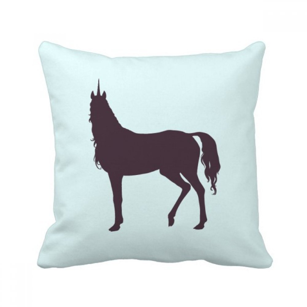 Coussin licorne noire 40x40 cm avec insert pour canapé salon