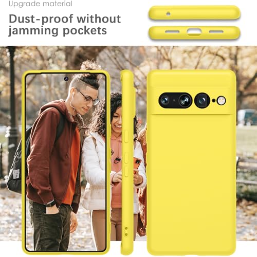 Coque silicone Google Pixel 7 Pro YATWIN jaune anti-choc - 7