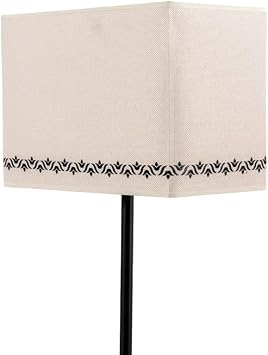 Marrien Corner Tulip Dikdörtgen Başlıklı Zemin Lambaderi, Modern Salon ve Oturma Odası Köşe Aydınlatması - Siyah - 145 cm – Ayaklı Lambader, Zemin Lambası, Okuma Köşesi için Modern Yer Lambası
