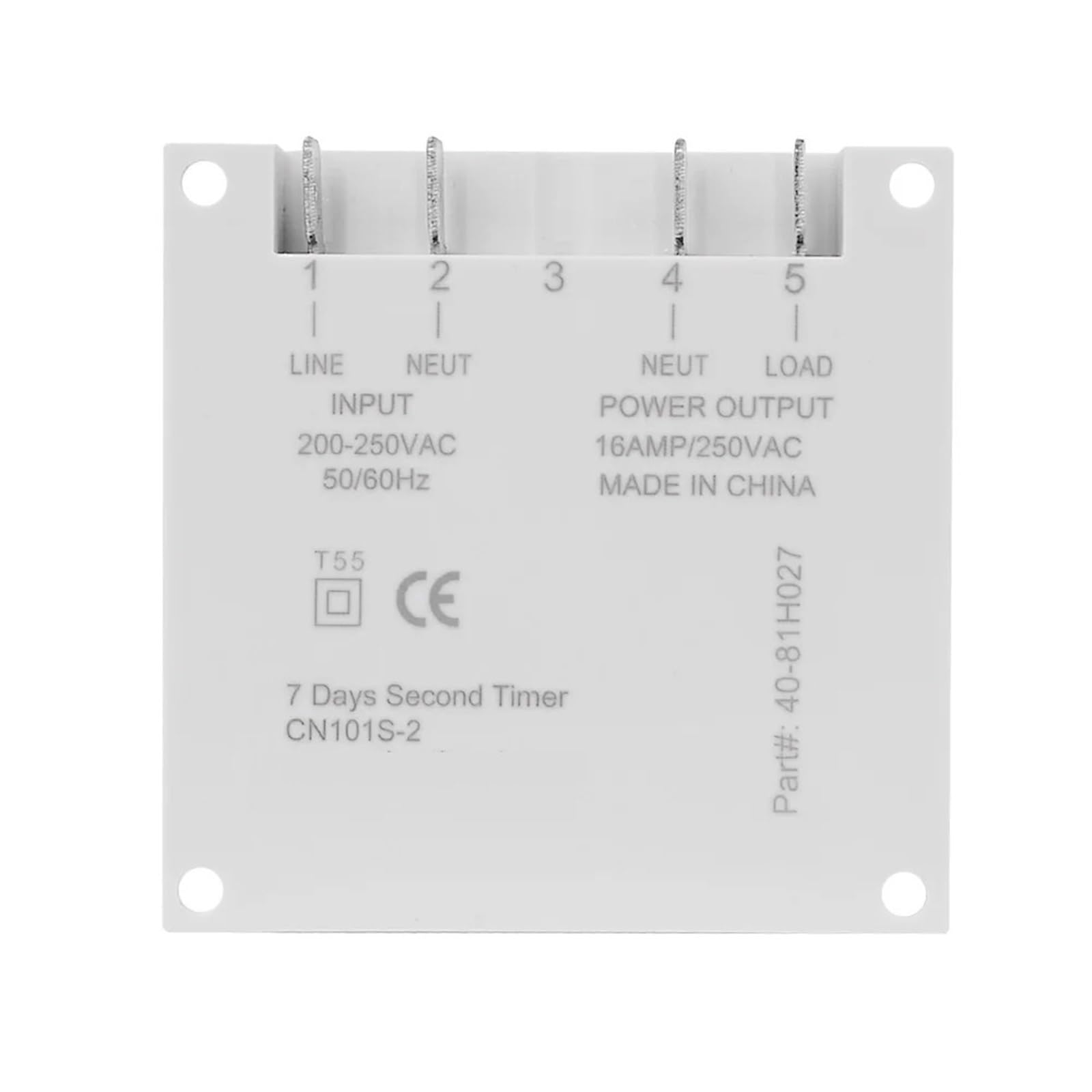 1 Sekunde Intervall 220 V Digital LCD Zeitschaltuhr 7 Tage Wöchentlich Programmierbarer Zeitrelais Programmierer CN101S 1St(220V without 4 wires)