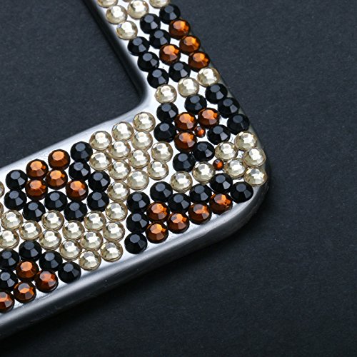 2PCS Auto Leopard License Plate Frame, Bling License Plate Frame, Stylish Rhinestone Leopard Car Accessories for Women - Thumbnail 2
