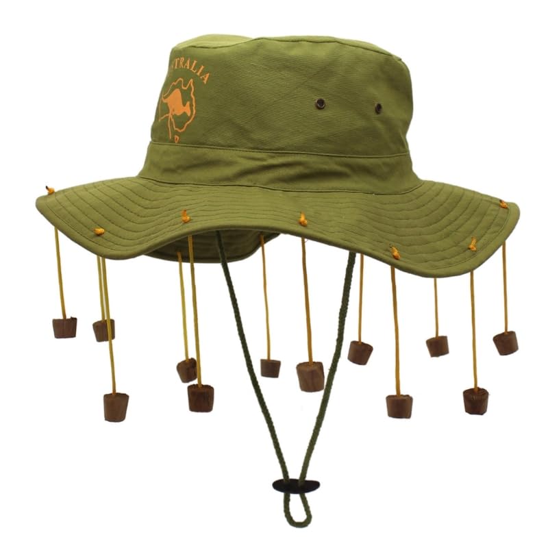 WHPLYEWHPLYE Ethnic Hat With Corks For Women Man Aussie Hunter Hat Outdoor Activity Sun Hat