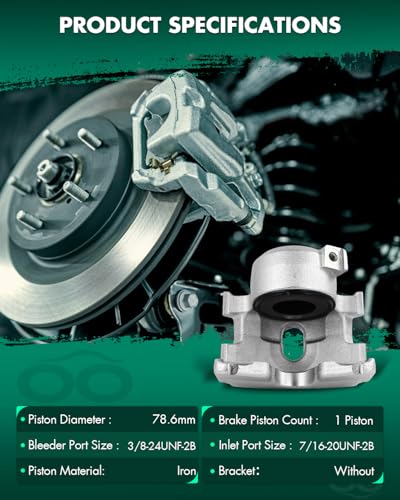 Image of SCITOO 184076 Front Left Driver Side Brake Caliper Fits For Chrysler For New Yorker For Newport 1978,For Dodge For B100 1978-1980,For B150 1981-1994,For B200 1978-1980, Without Bracket,1PC