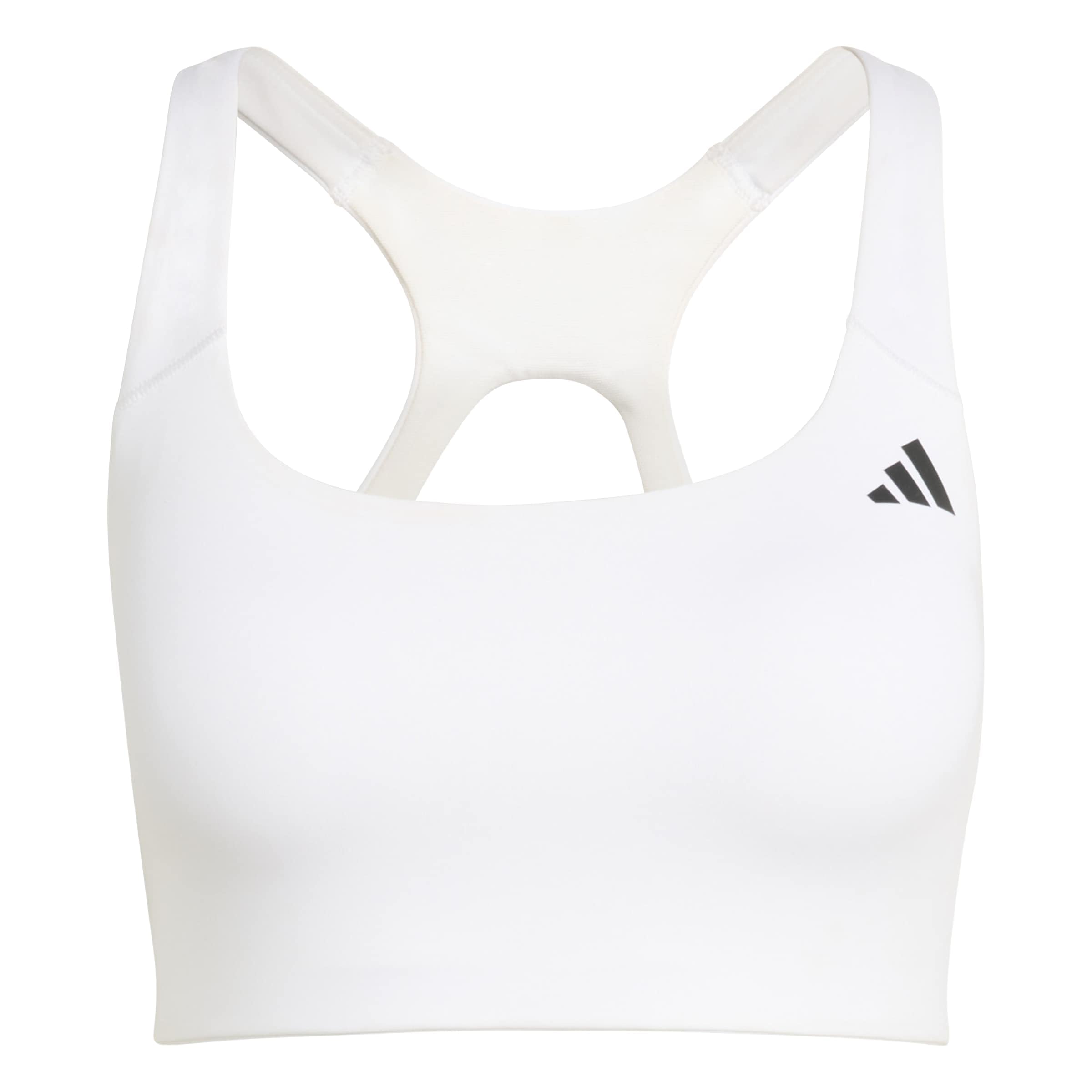 adidas Women's Optime Workout Medium Support Bra, White, XL