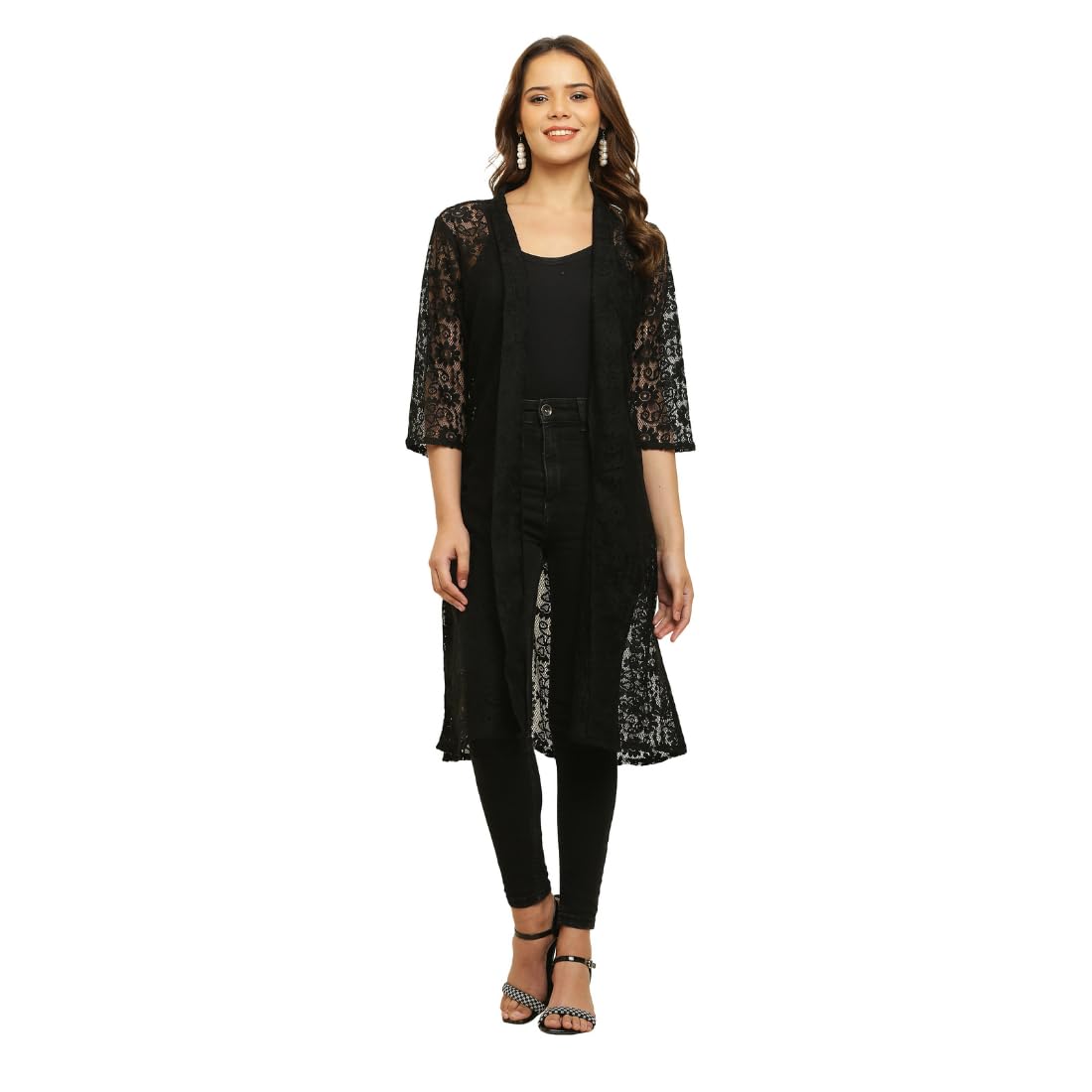 HR Fashions Women's 100% Viscose Waterfall Shrugs for Women Stylish | Dresses for Girls | Dress for Birthday Casual wear, Wedding, Evening Party, Beach wear, etc-picture-37