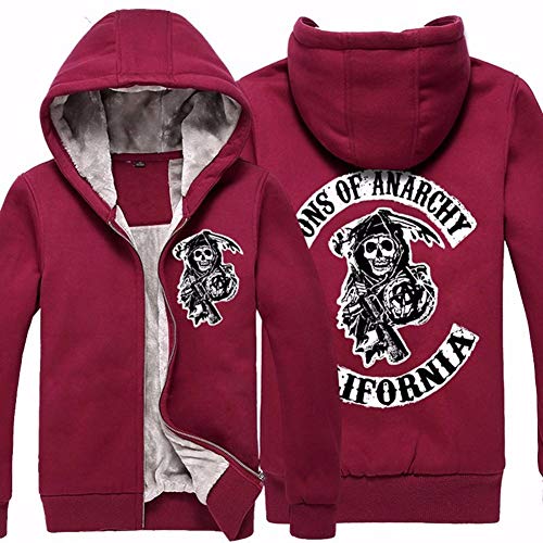 Sweat à Capuche avec Motif tête de Mort, Veste Mode imprimée et Teinte en 3D, Cardigan Jeunesse Chaud et Velours épais, Veste avec Fermeture éclair Cover