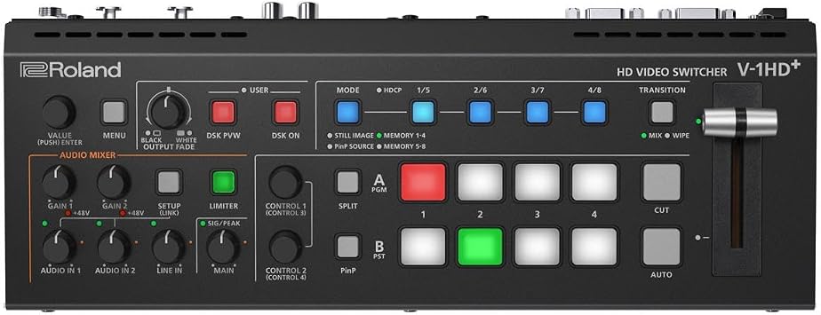 Roland V-1HD+ STR Video Switcher Web Streaming Bundle and UVC-01