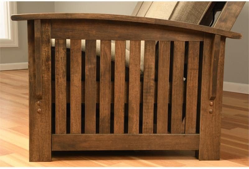 Miniatura 6 de Kodiak Furniture Washington - Colchón futón de almacenamiento de madera tamaño Queen, color gris carbón