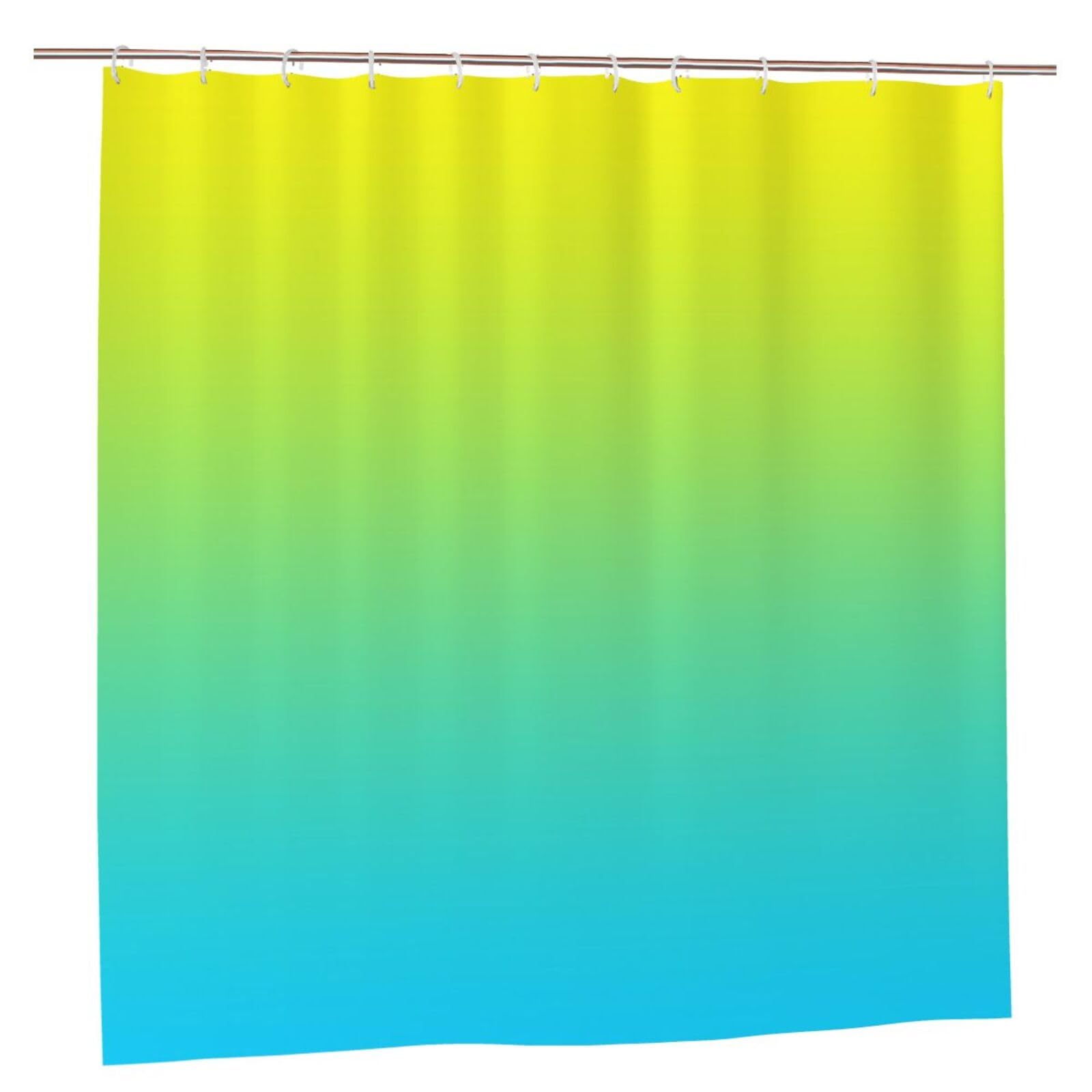 Rideau de douche dégradé jaune bleu 183x183 cm Mexpekil en tissu