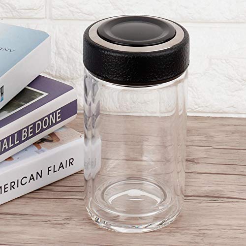 Thermosfles glas, geïsoleerde thee glazen fles schoon voor zetgroep thee fles voor thuis(bruin) - Image 6