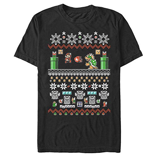 T-shirt Nintendo design pixel de Noël coton de qualité