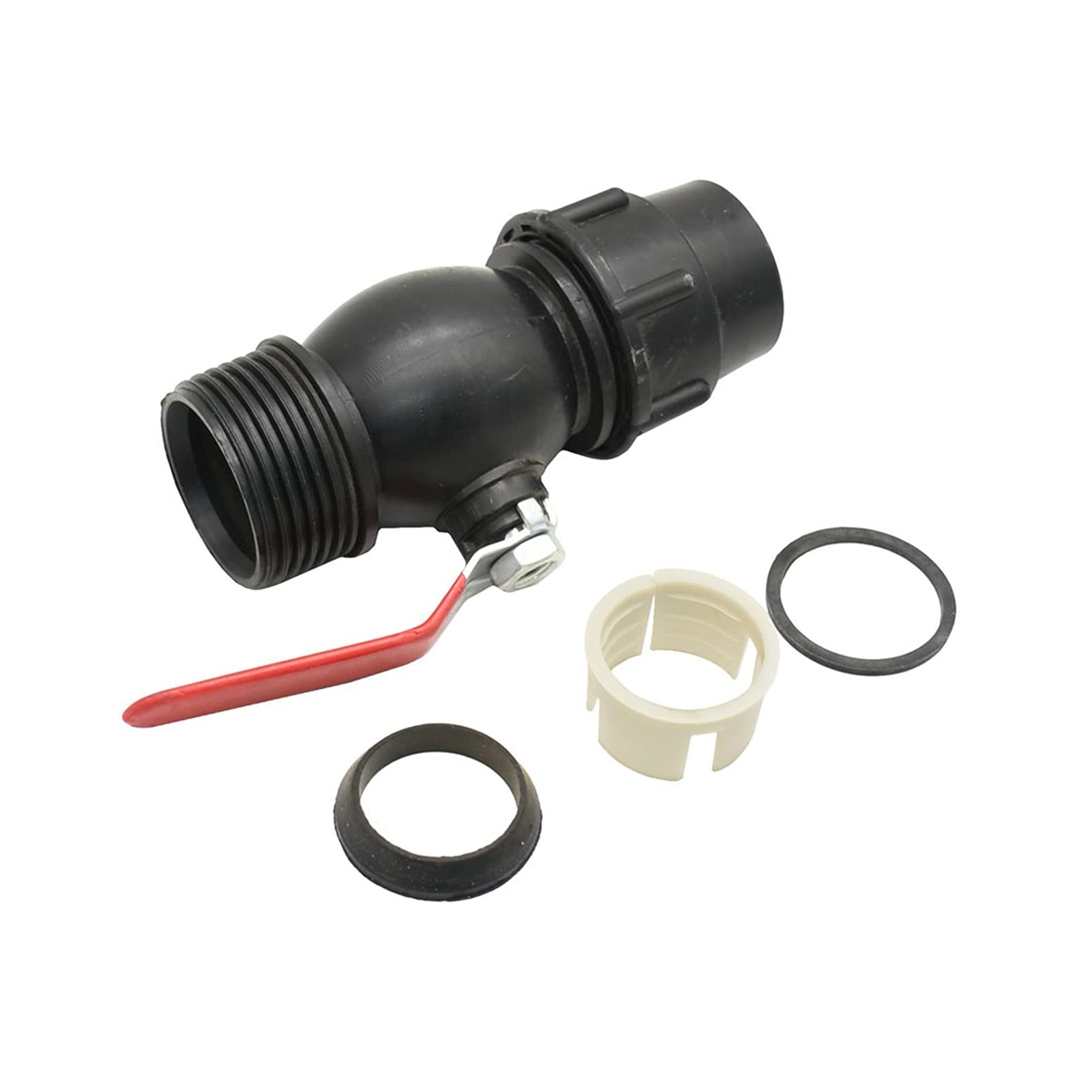 Adaptador de conector de manguera 20/25/32/40 / 50 / 63mm Válvula de bola de tubería de agua de plástico Conector rápido Faucet PE Tubería accesorios DN15 / 20/25 / 32/40 / 50 Núcleo de la válvula de