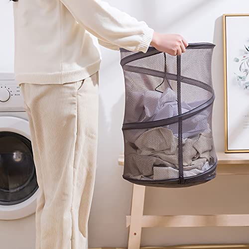 Eledoo-Laundry Basket, Popup Hampers For Laundry, Collapsible Laundry Baskets Durable Storage For Clothing/Toy (40L Dark Gray) #TOP4