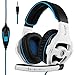 Produktbild SADES SA810 Newest Version New Xbox One, PS4 Gaming Headset Headphone with 3.5mm Wired Over-Ear Noise Isolating Microphone Volume Control for Mac/PC/Laptop / PS4/Xbox one [White & Black]
