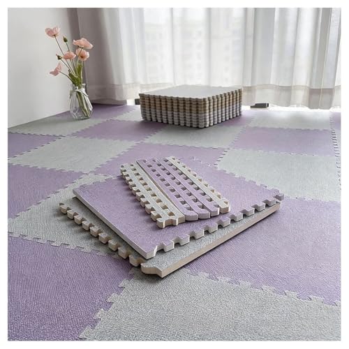 Alfombra de felpa suave entrelazada que aísla el frío, 40 alfombrillas de espuma para dormitorio