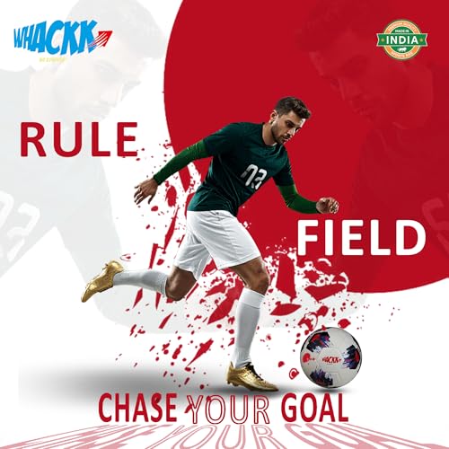 Image of WHACKK Zico HT-PU Football Size 5 Soccerball Hand Stitched for Practice & Training - Original PVC Waterproof. 3 Layered Ideal Sports Ball for All Ages on Ground, Grass and Turf