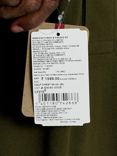 Image of Levi's Men's Solid Slim Fit Polo T-Shirt Olive