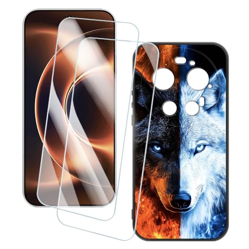 OAGELIM 2�Z�b�g �X�N���[���v���e�N�^�[ + �P�[�X Leica Leitzphone Powered by Xiaomi 5G (6.9 �C���`) �Ƃ̌݊������� �A�[�e�B�X�e�B�b�N�J�X�^���v�����g�J�o�[�Ƌ����K���X�t�B���� �X�N���b�`�h�~ (