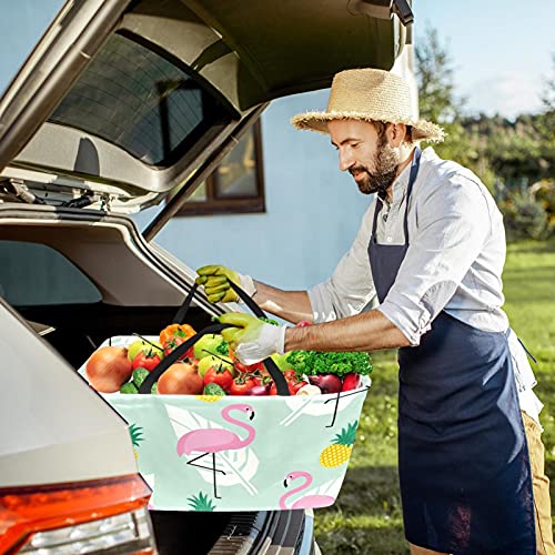 Panier de courses lavable avec fond renforcé rigide et structure pliable durable - 8