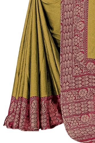 Image of MIRCHI FASHION Saree for Woman Chiffon Georgette Solid with Contrast Border | Lightweight Daily Wear Women's Sari and Printed Blouse Piece